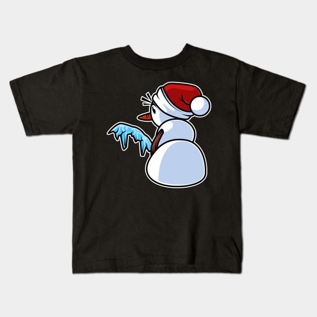 Snowman Ice Water Kids T-Shirt by CrissWild